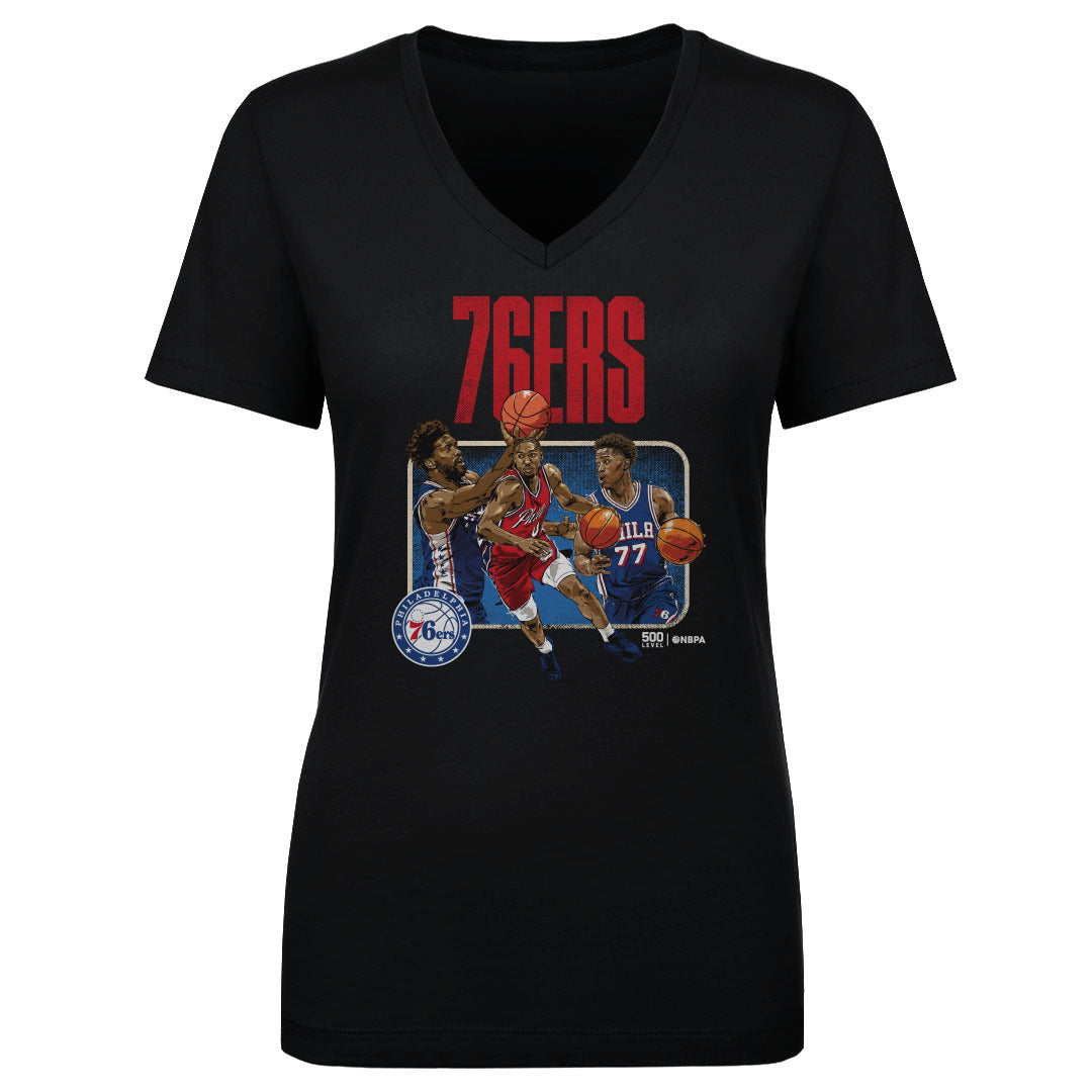 Philadelphia 76ers Women's V-Neck T-Shirt | 500 LEVEL