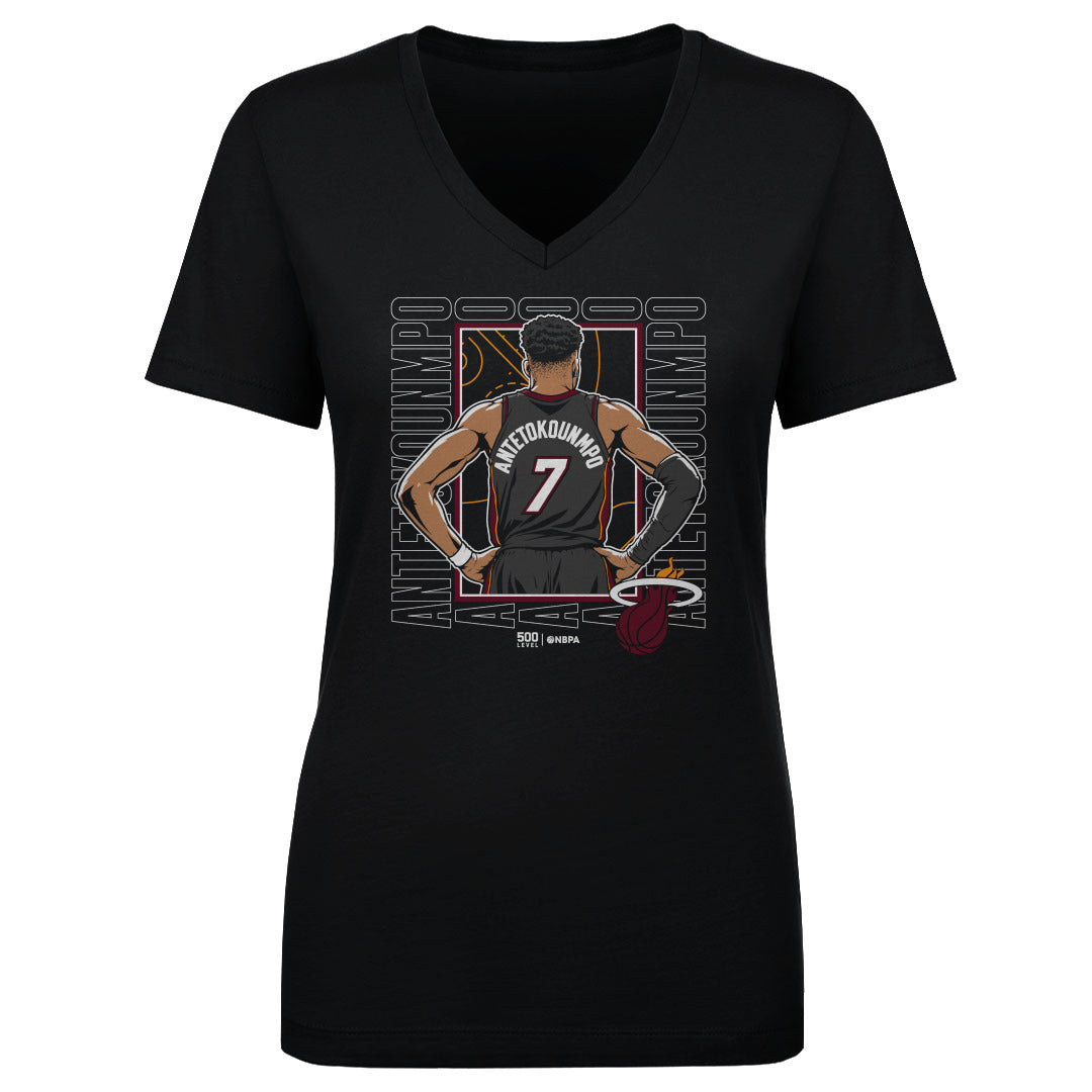 Giannis Antetokounmpo Women's V-Neck T-Shirt | 500 LEVEL