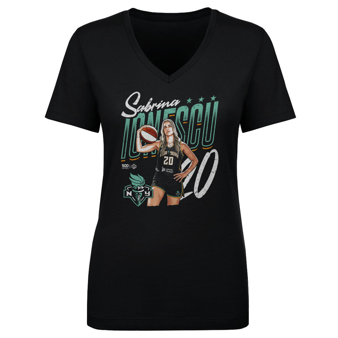 Sabrina Ionescu Women's V-Neck T-Shirt | 500 LEVEL