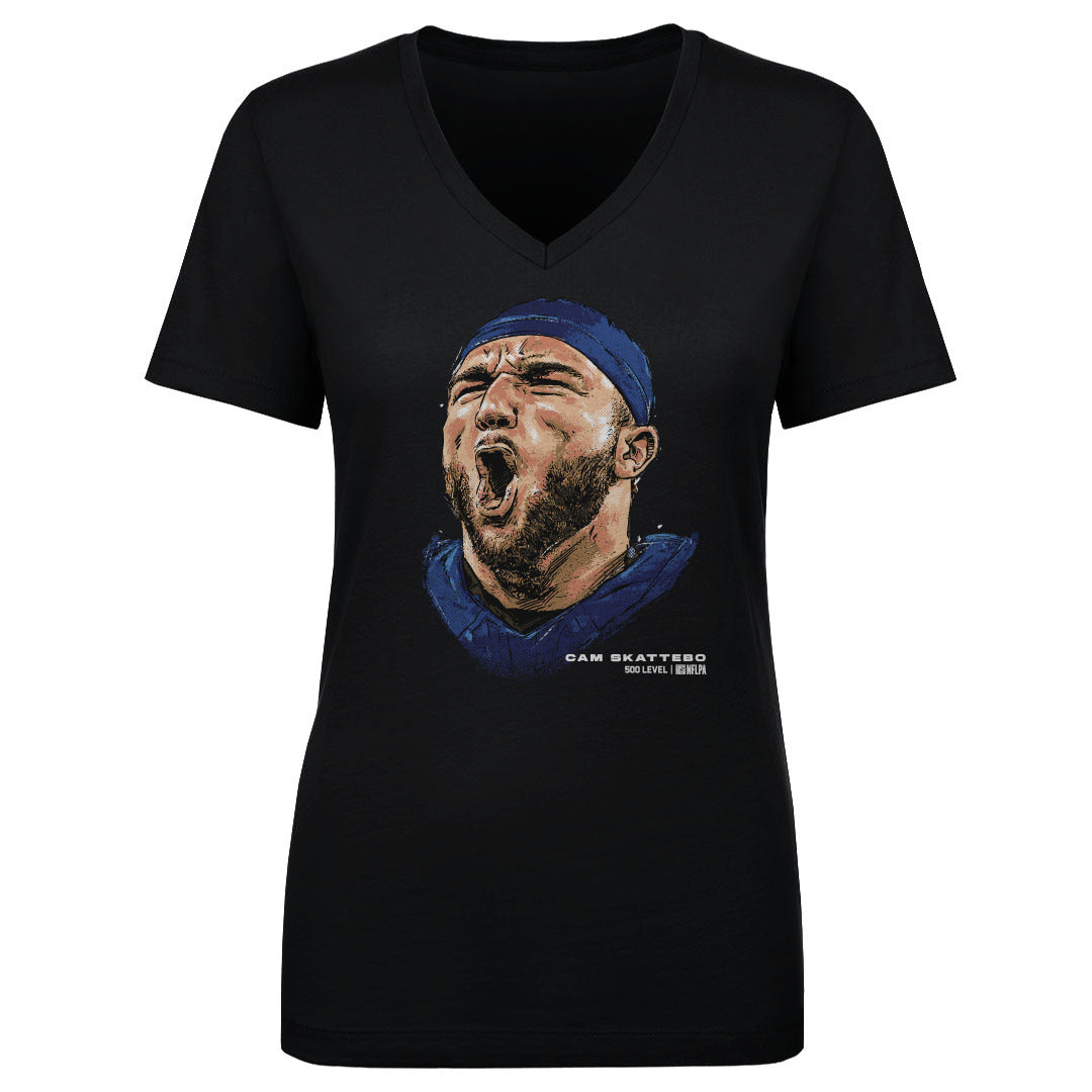 Cam Skattebo Women's V-Neck T-Shirt | 500 LEVEL
