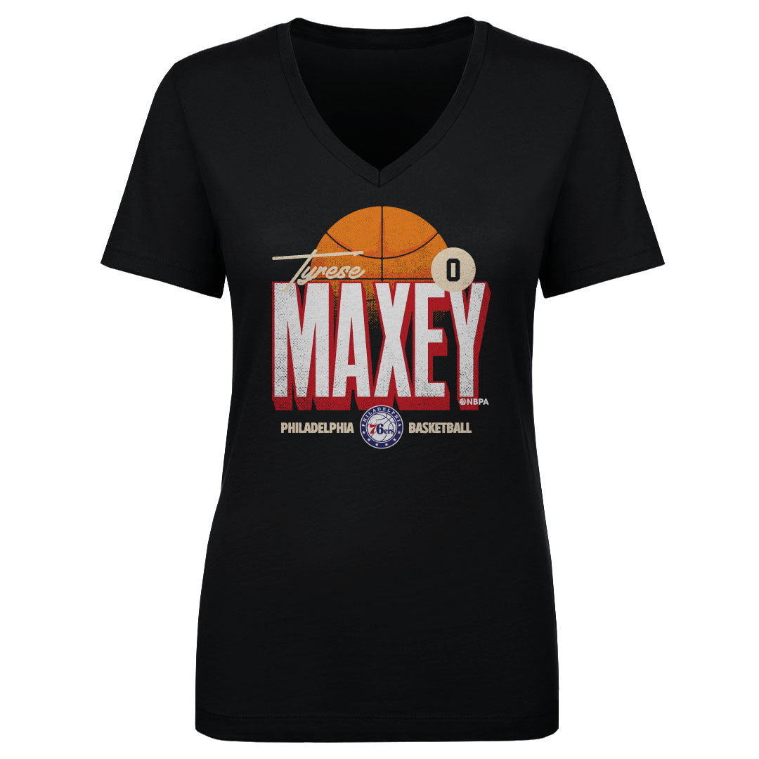 Tyrese Maxey Women's V-Neck T-Shirt | 500 LEVEL