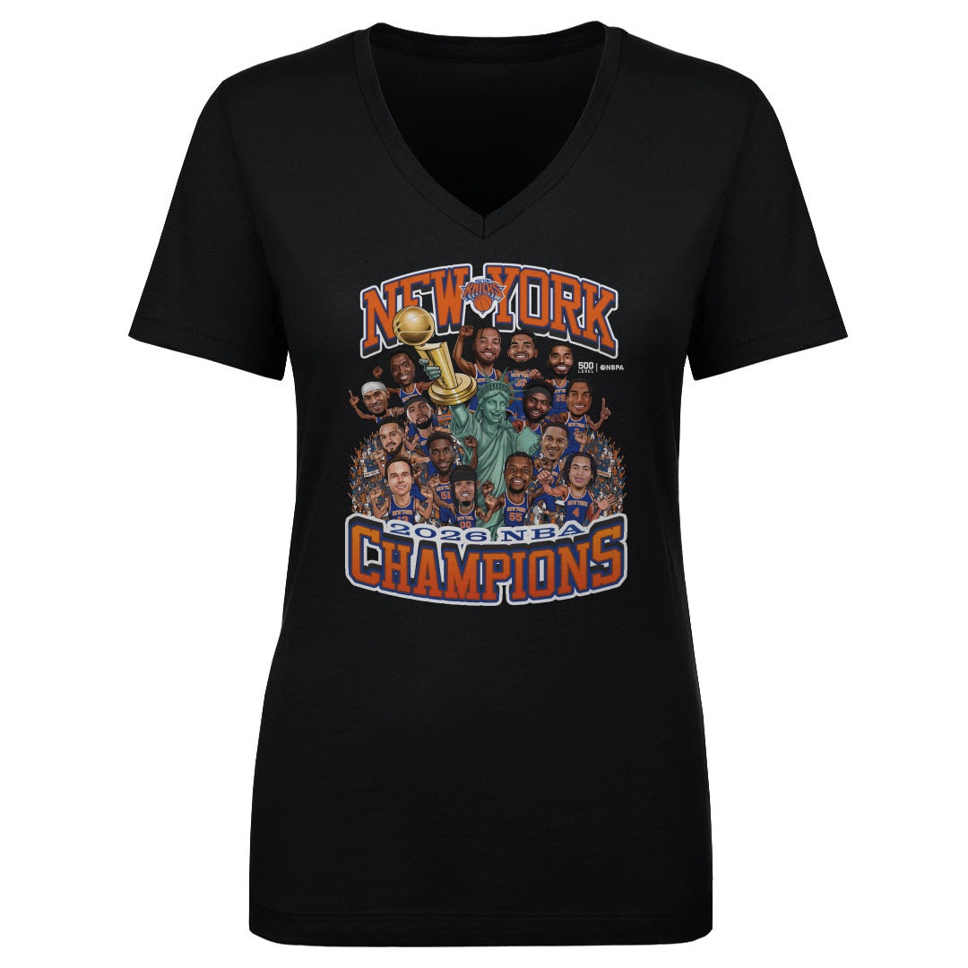 New York Knicks Women's V-Neck T-Shirt | 500 LEVEL