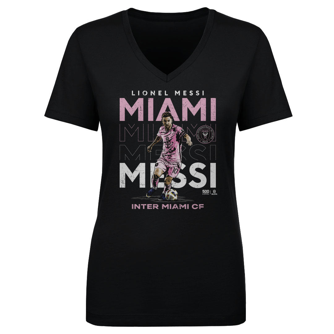Lionel Messi Women's V-Neck T-Shirt | 500 LEVEL