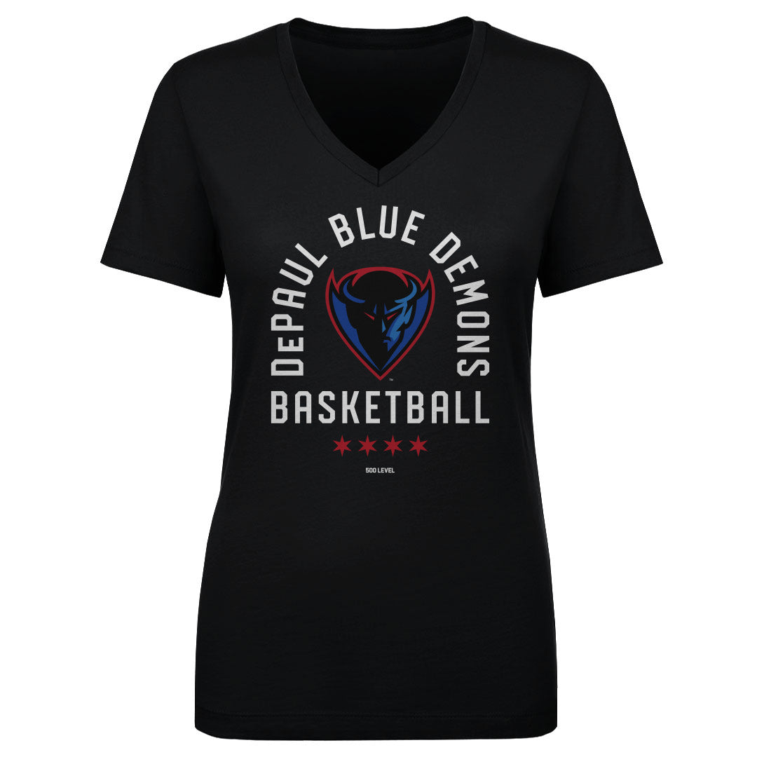 DePaul Blue Demons Women's V-Neck T-Shirt | 500 LEVEL