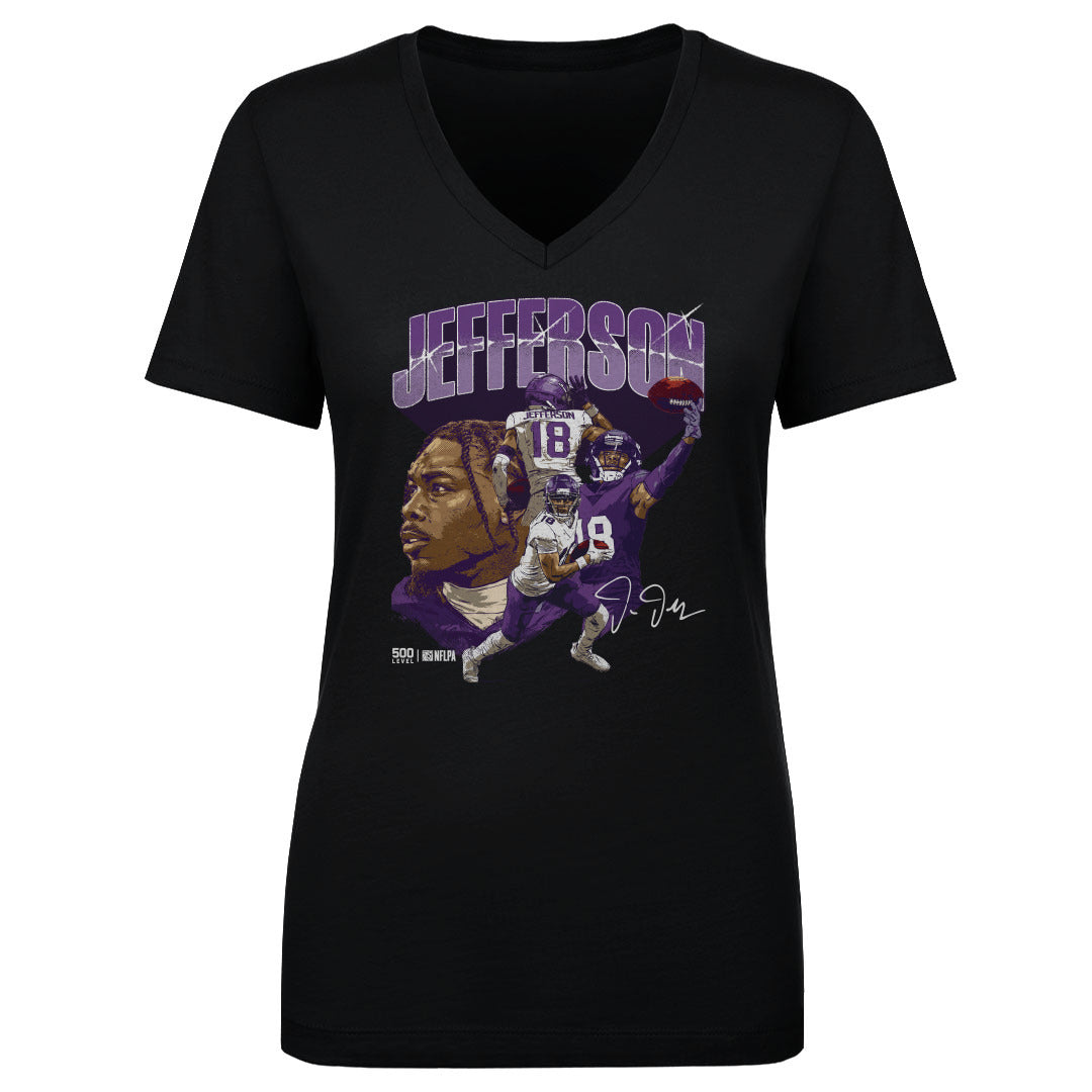 Justin Jefferson Women's V-Neck T-Shirt | 500 LEVEL