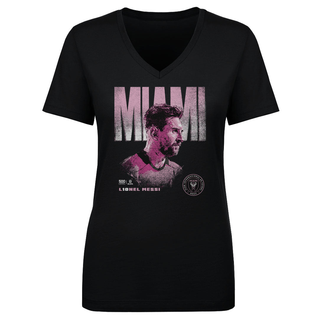 Lionel Messi Women's V-Neck T-Shirt | 500 LEVEL