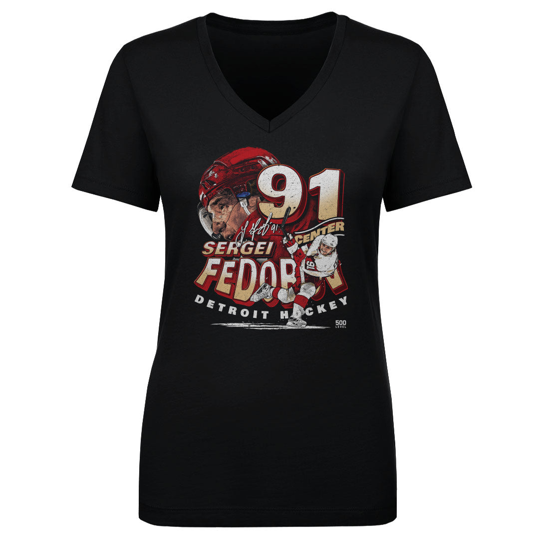 Sergei Fedorov Women's V-Neck T-Shirt | 500 LEVEL