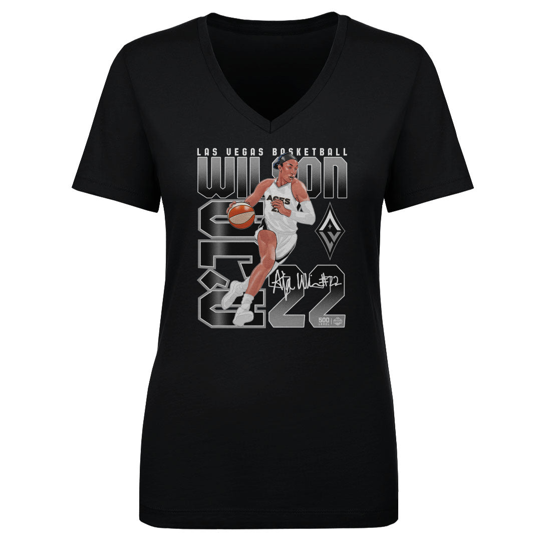 A'ja Wilson Women's V-Neck T-Shirt | 500 LEVEL