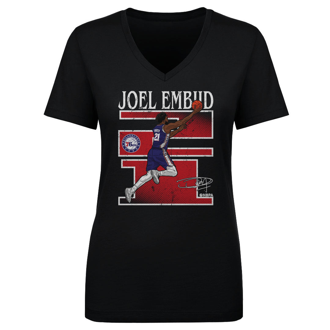 Joel Embiid Women's V-Neck T-Shirt | 500 LEVEL