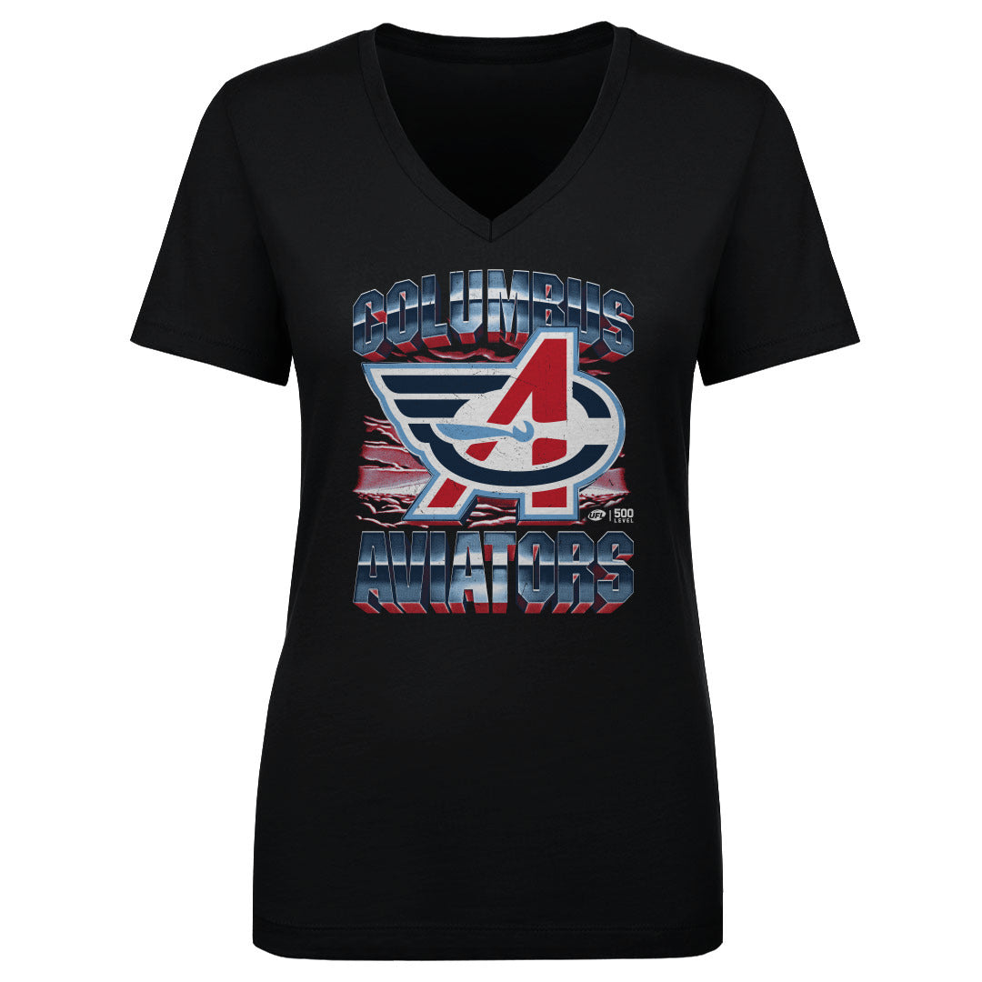 Columbus Aviators Women's V-Neck T-Shirt | 500 LEVEL