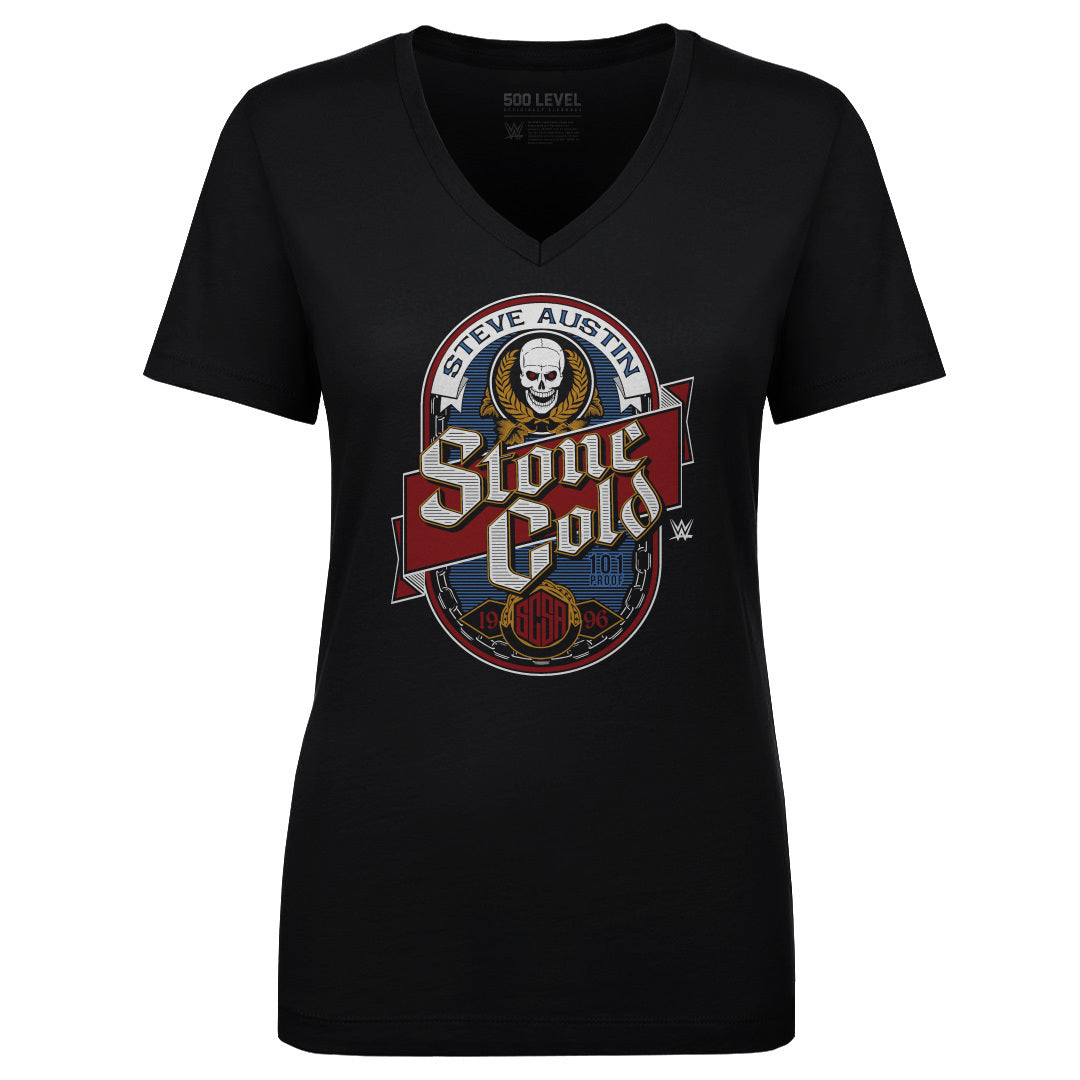 Stone Cold Steve Austin Women's V-Neck T-Shirt | 500 LEVEL