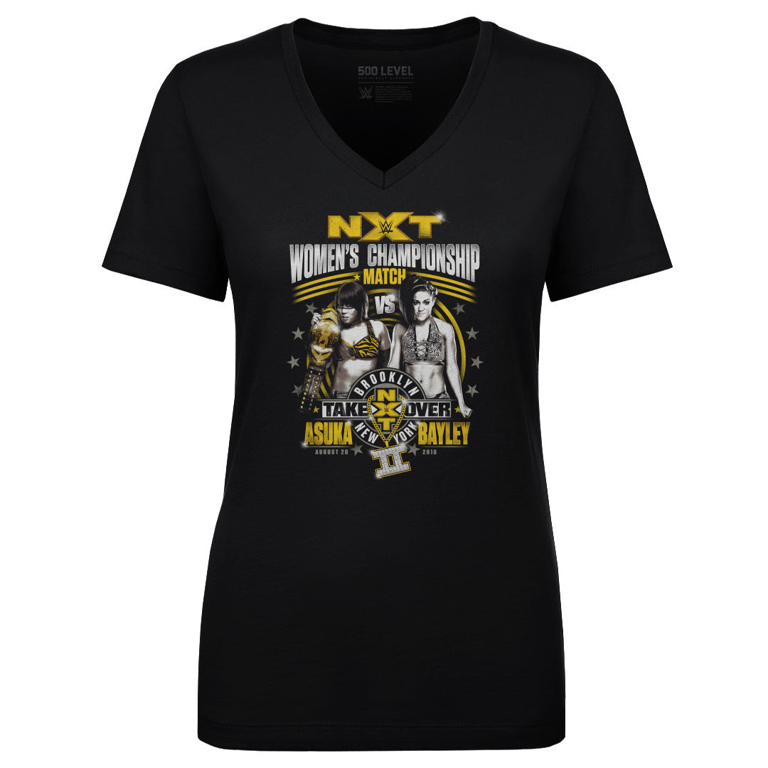NXT Take Over Women's V-Neck T-Shirt | 500 LEVEL