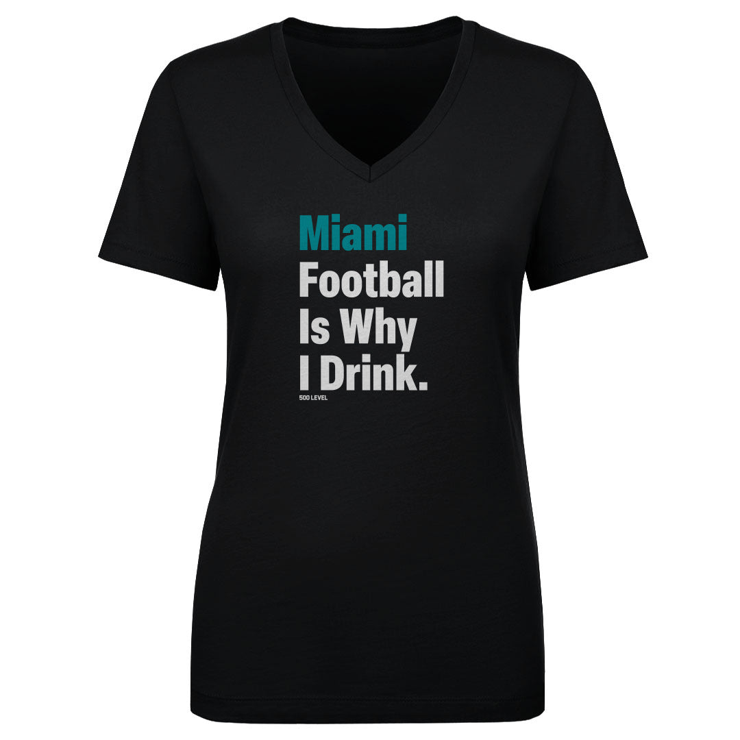 Miami Football Women's V-Neck T-Shirt | 500 LEVEL