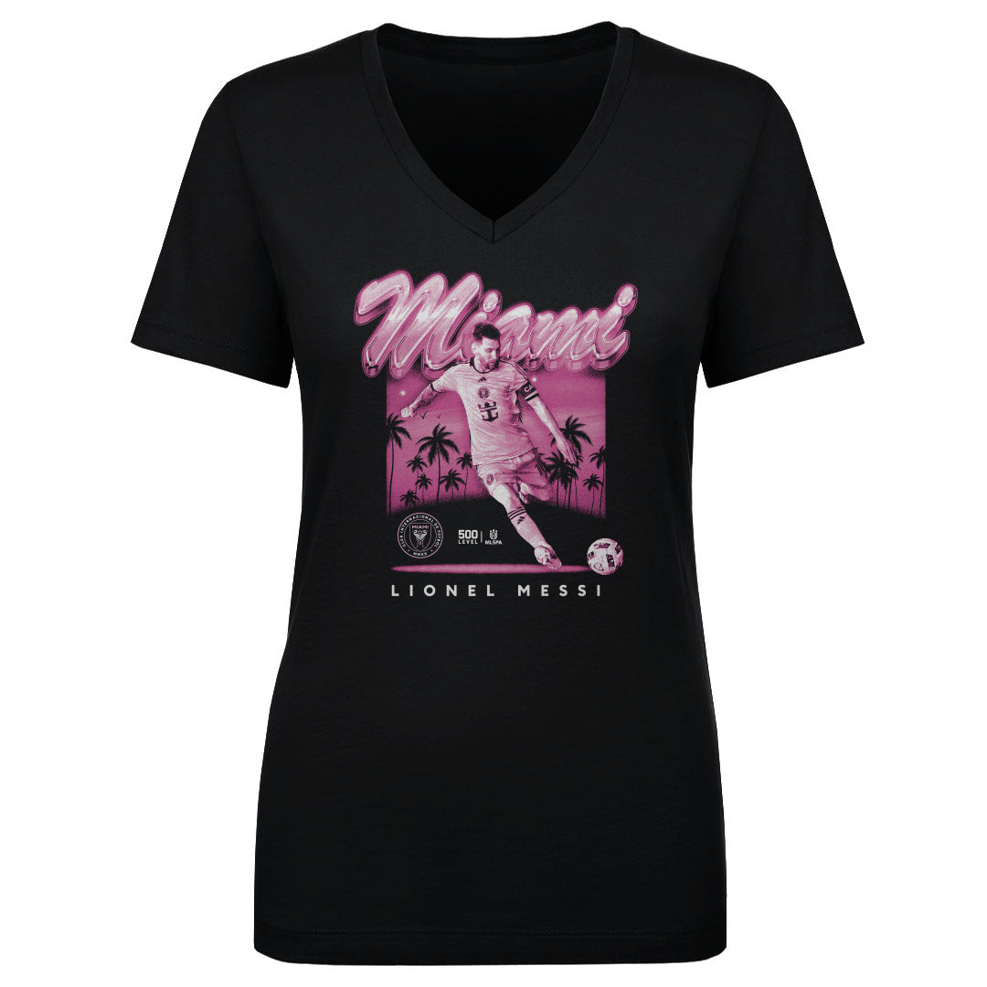 Lionel Messi Women's V-Neck T-Shirt | 500 LEVEL