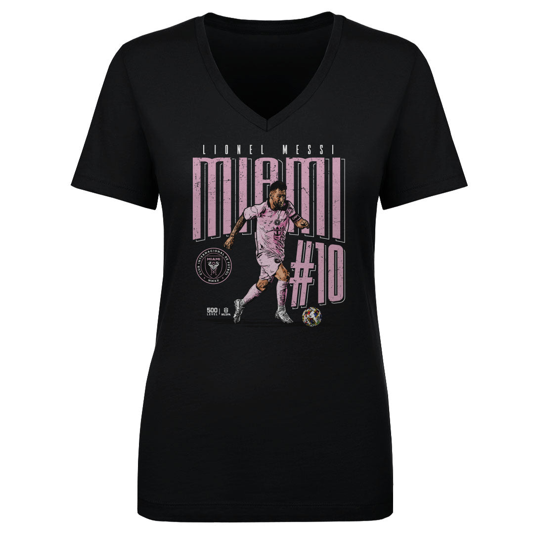 Lionel Messi Women's V-Neck T-Shirt | 500 LEVEL