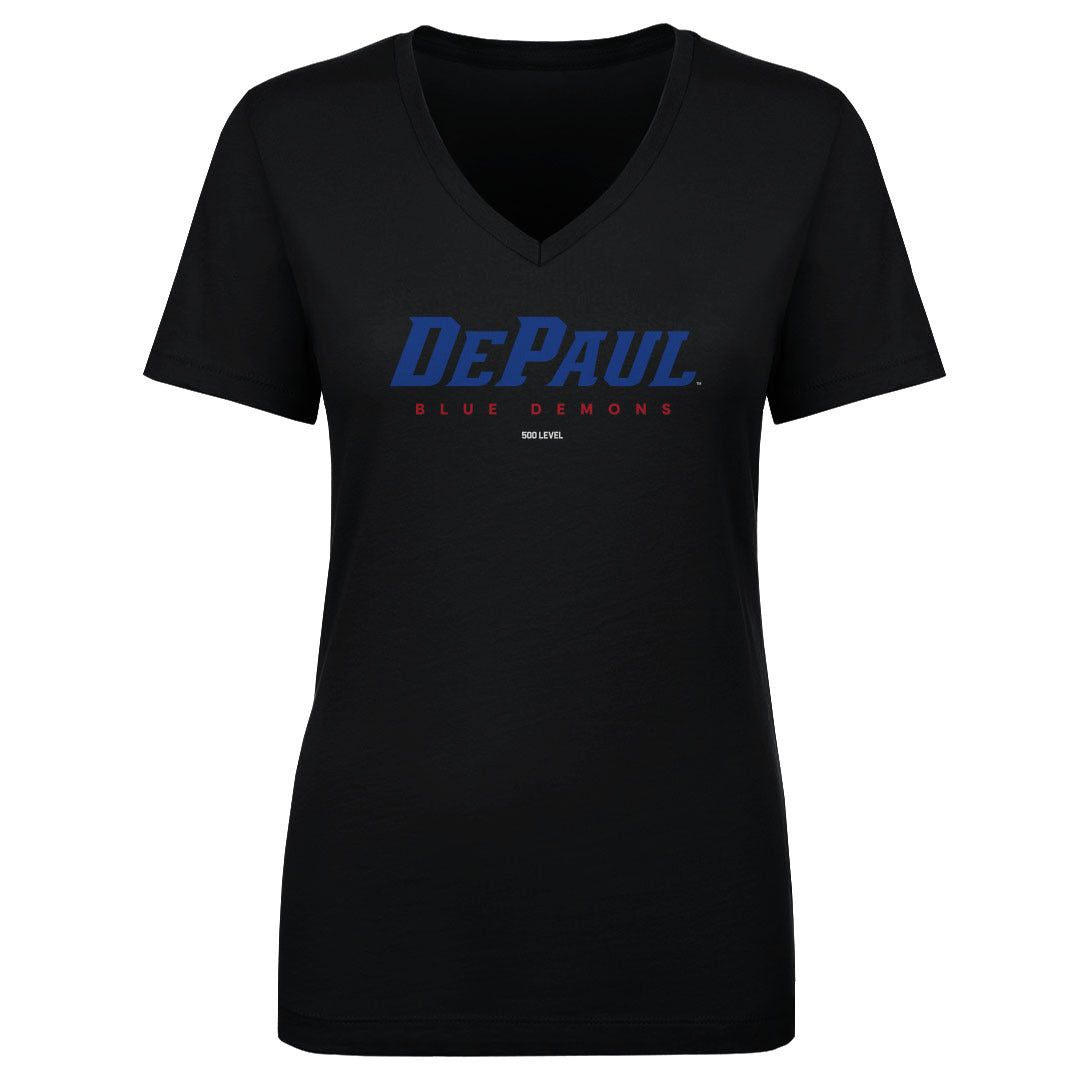 DePaul Blue Demons Women's V-Neck T-Shirt | 500 LEVEL