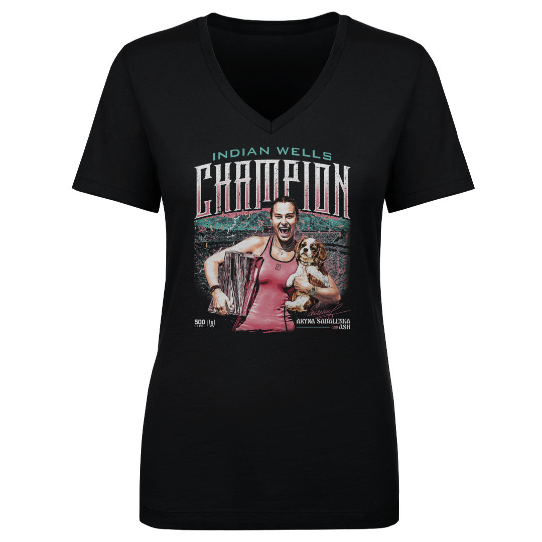 Aryna Sabalenka Women's V-Neck T-Shirt | 500 LEVEL