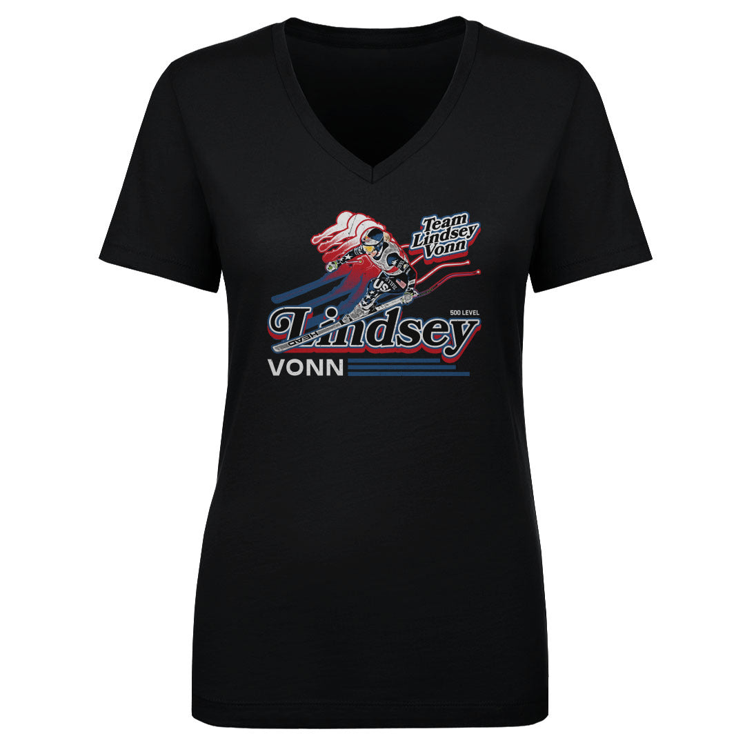 Lindsey Vonn Women's V-Neck T-Shirt | 500 LEVEL