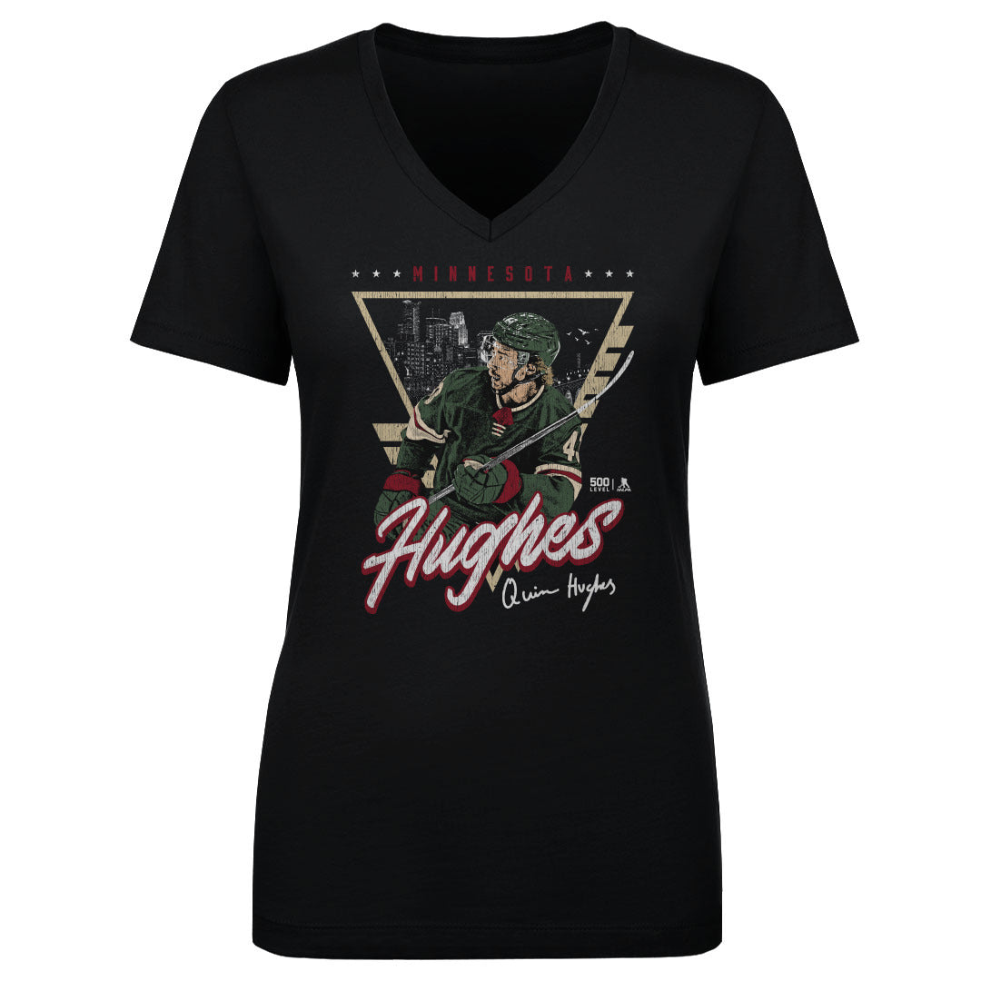 Quinn Hughes Women's V-Neck T-Shirt | 500 LEVEL
