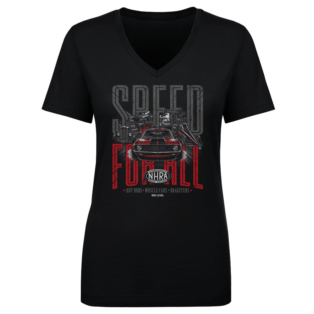 NHRA Women's V-Neck T-Shirt | 500 LEVEL