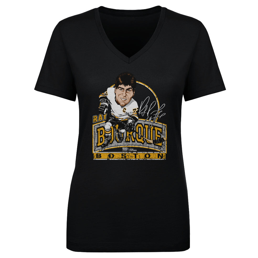 Ray Bourque Women's V-Neck T-Shirt | 500 LEVEL