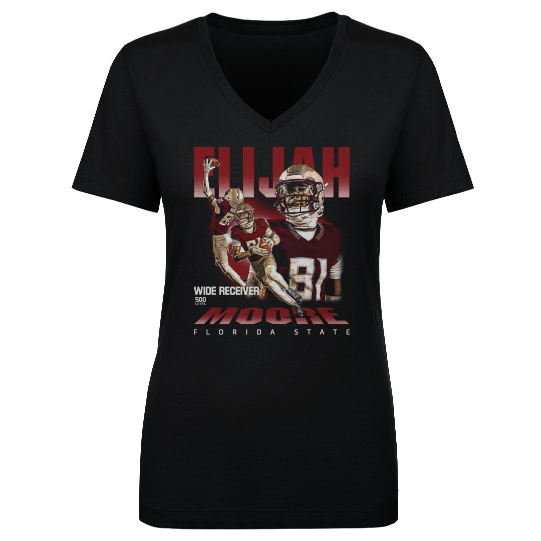 Elijah Moore Women's V-Neck T-Shirt | 500 LEVEL