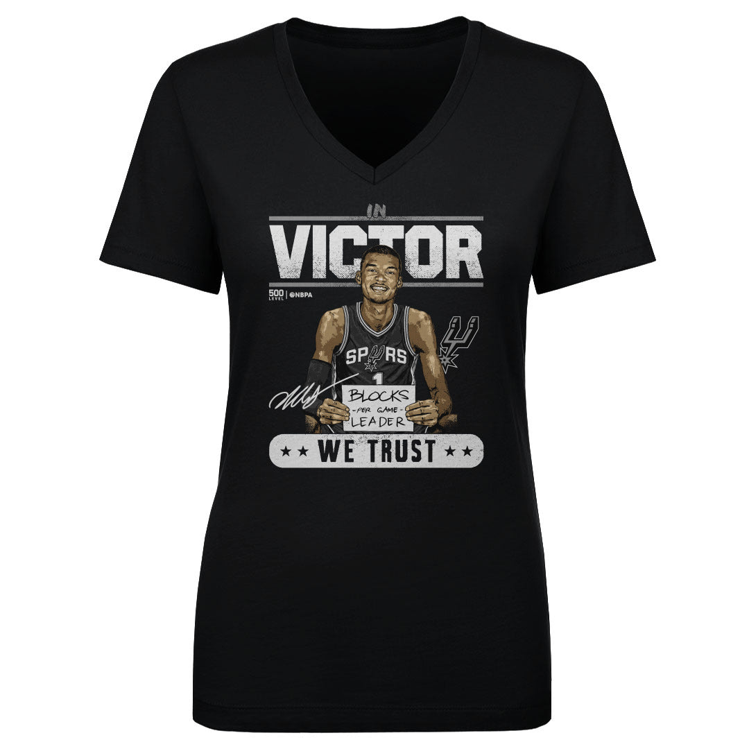 Victor Wembanyama Women's V-Neck T-Shirt | 500 LEVEL