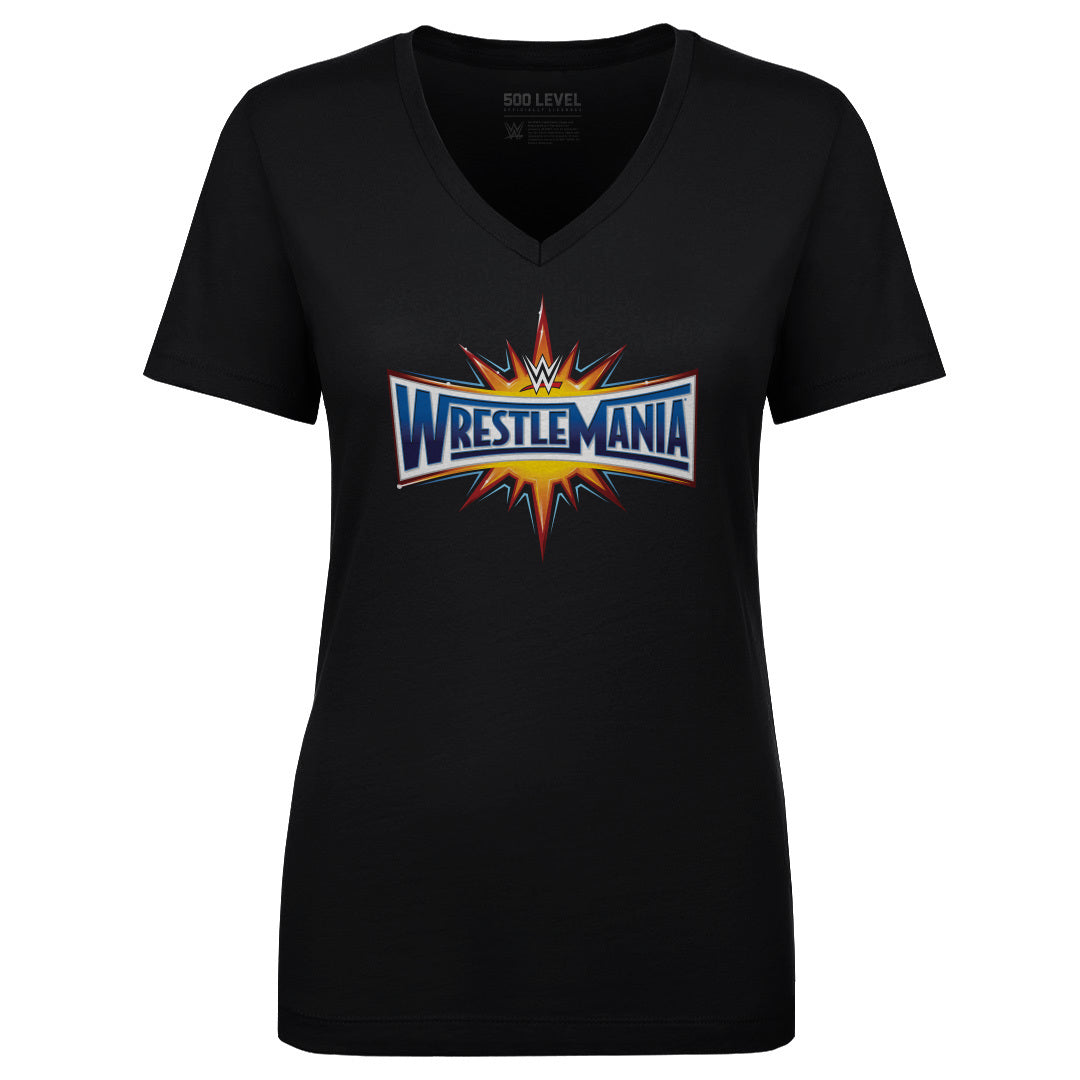 WrestleMania Women's V-Neck T-Shirt | 500 LEVEL