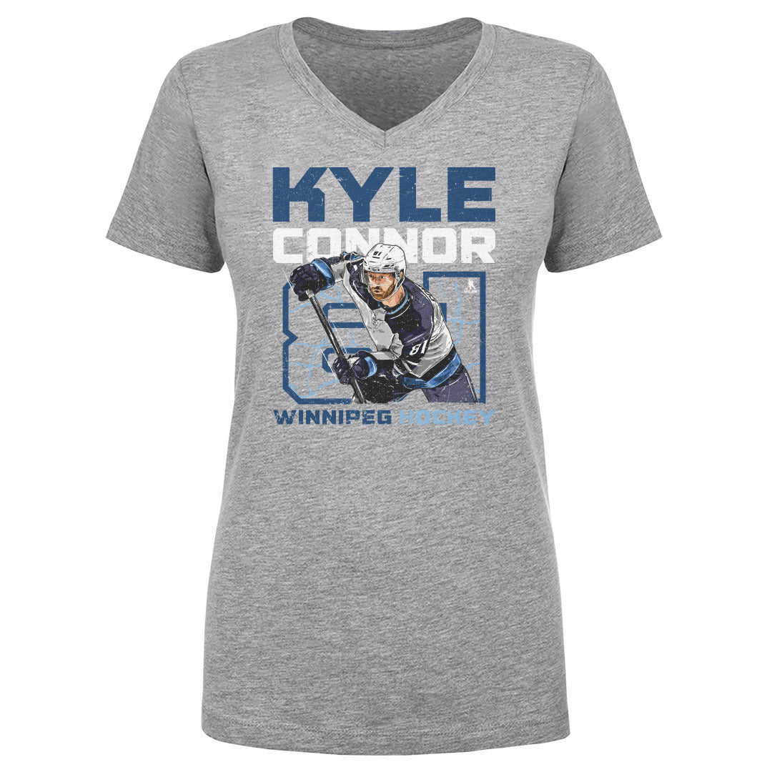 Kyle Connor Women's V-Neck T-Shirt | 500 LEVEL