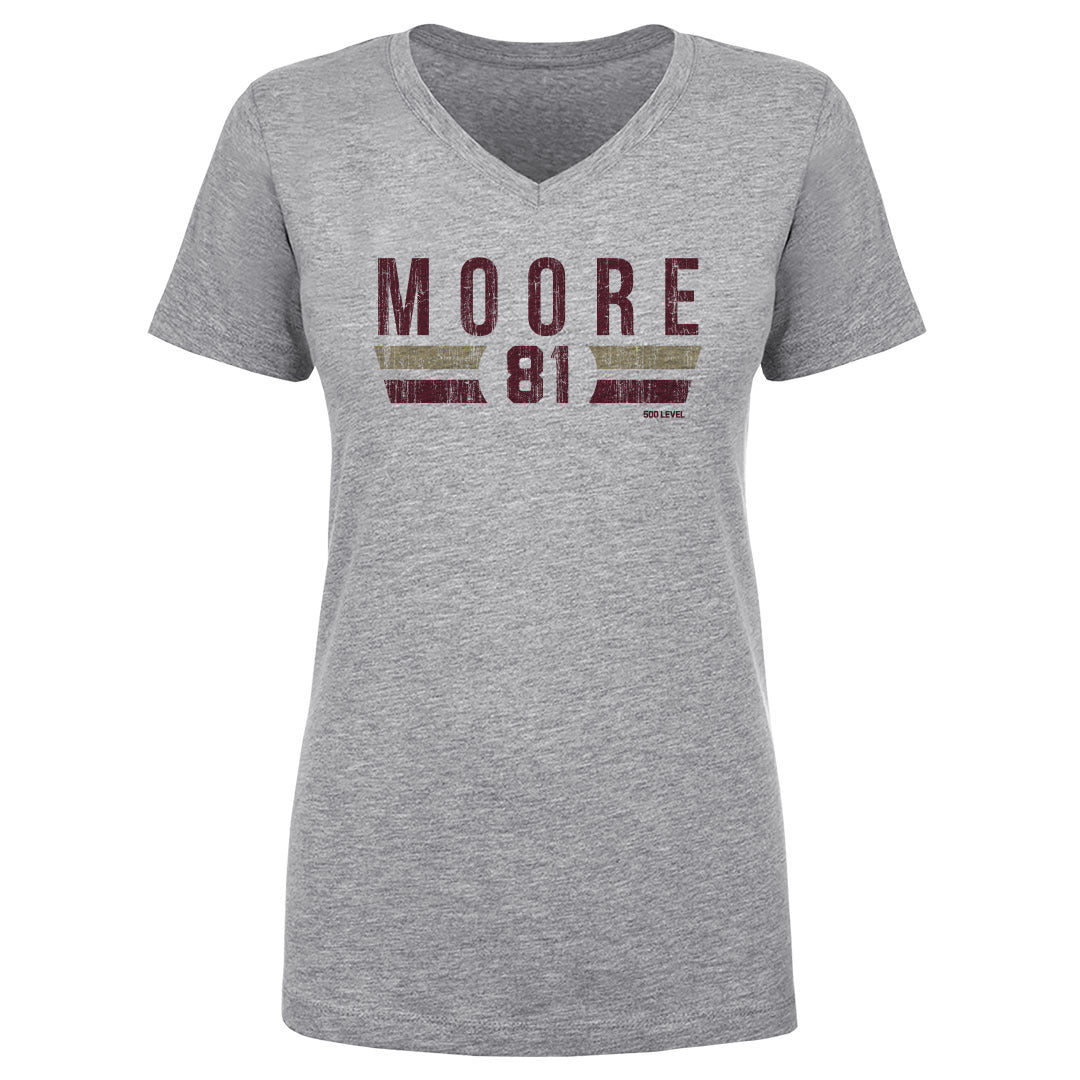 Elijah Moore Women's V-Neck T-Shirt | 500 LEVEL