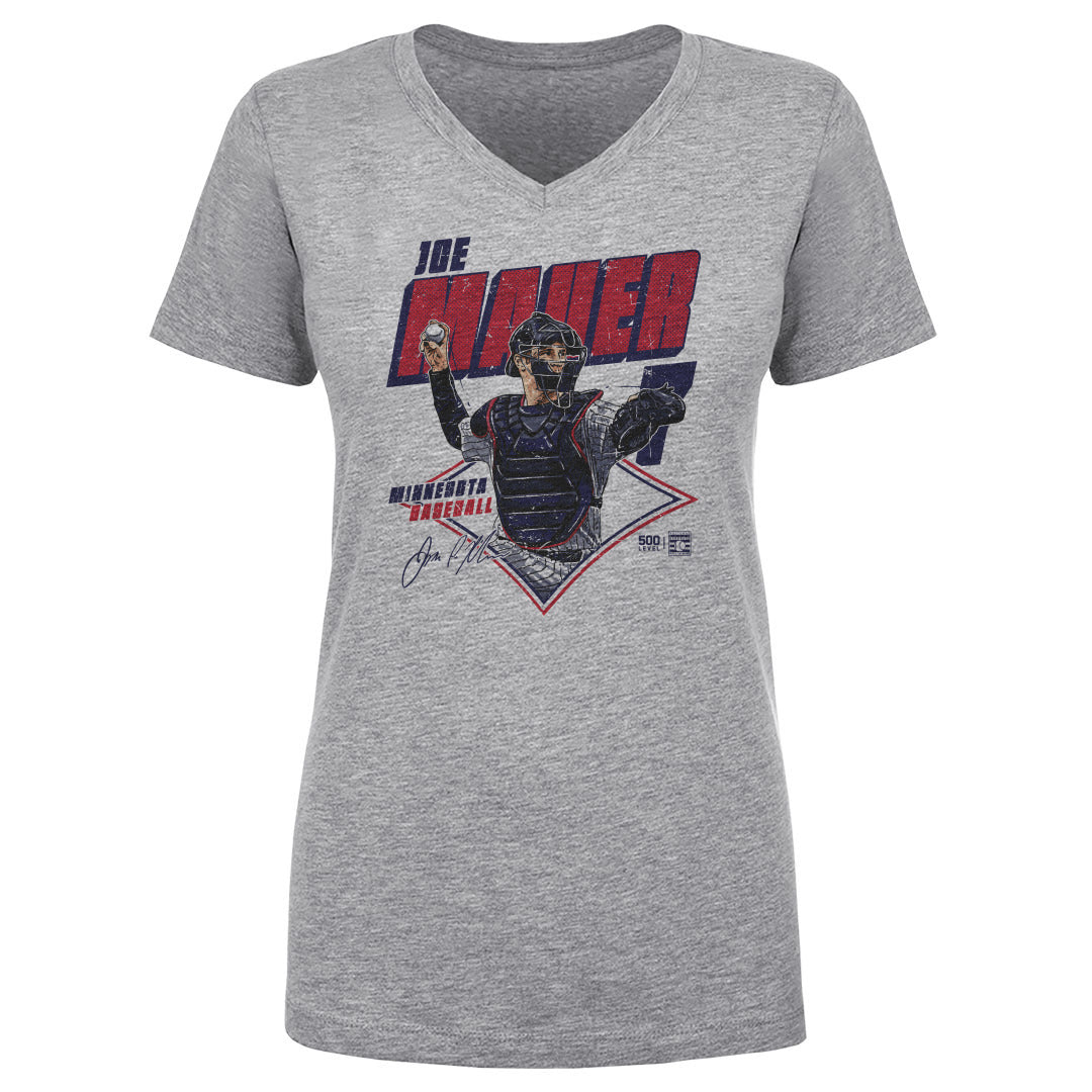 Joe Mauer Women's V-Neck T-Shirt | 500 LEVEL