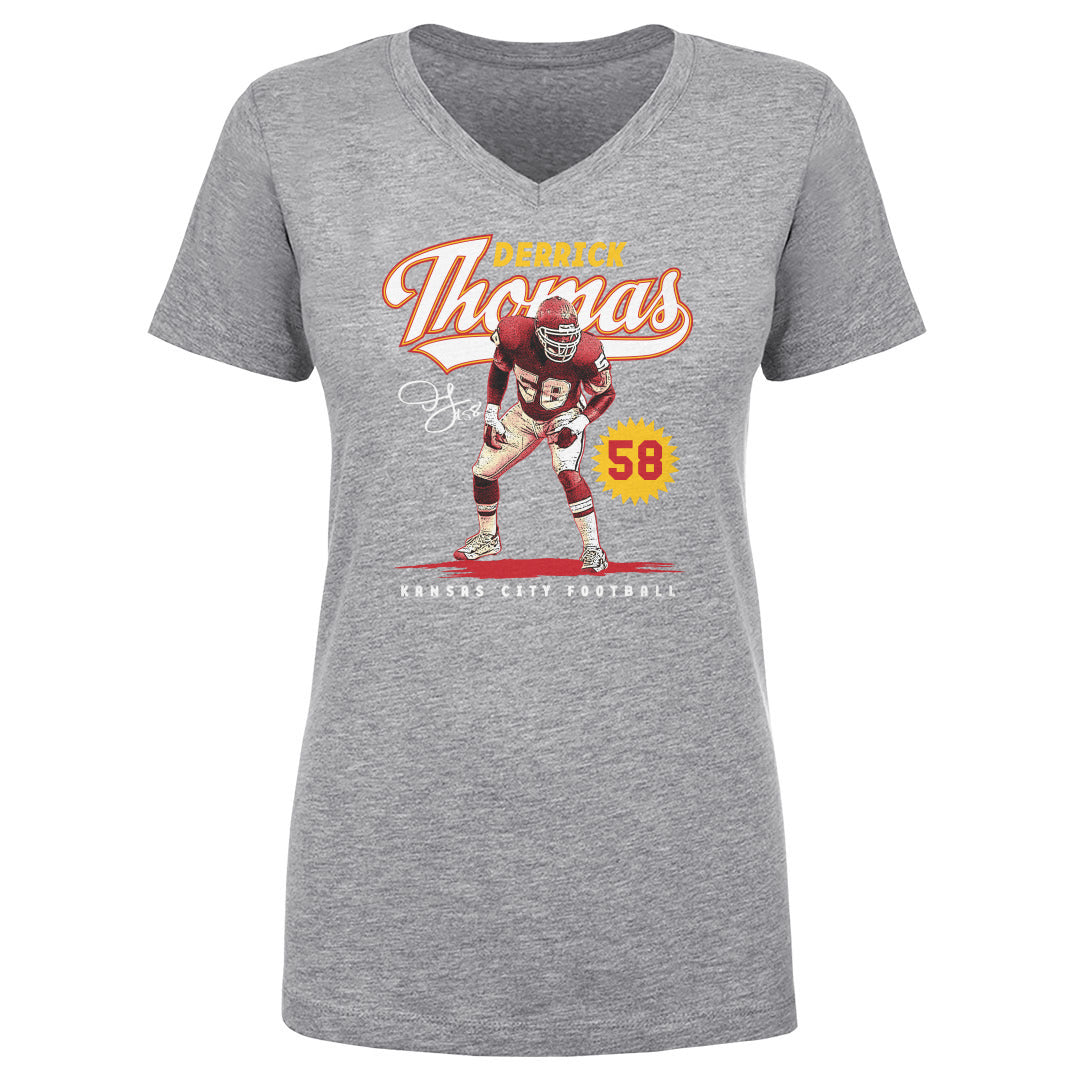 Derrick Thomas Women's V-Neck T-Shirt | 500 LEVEL