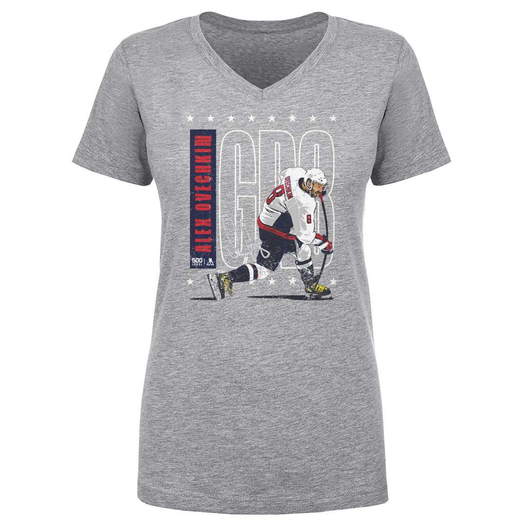 Alex Ovechkin Women's V-Neck T-Shirt | 500 LEVEL