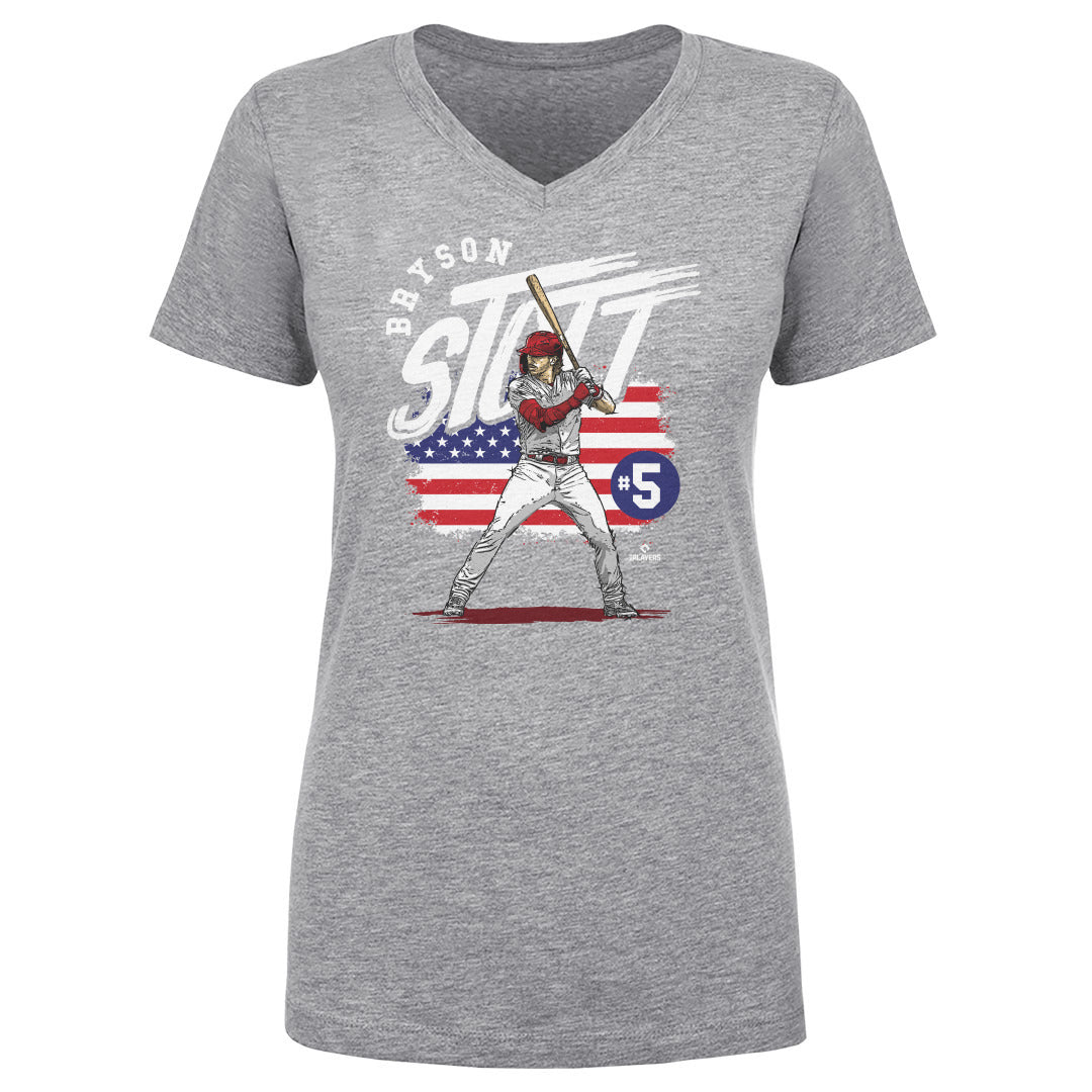 Bryson Stott Women's V-Neck T-Shirt | 500 LEVEL