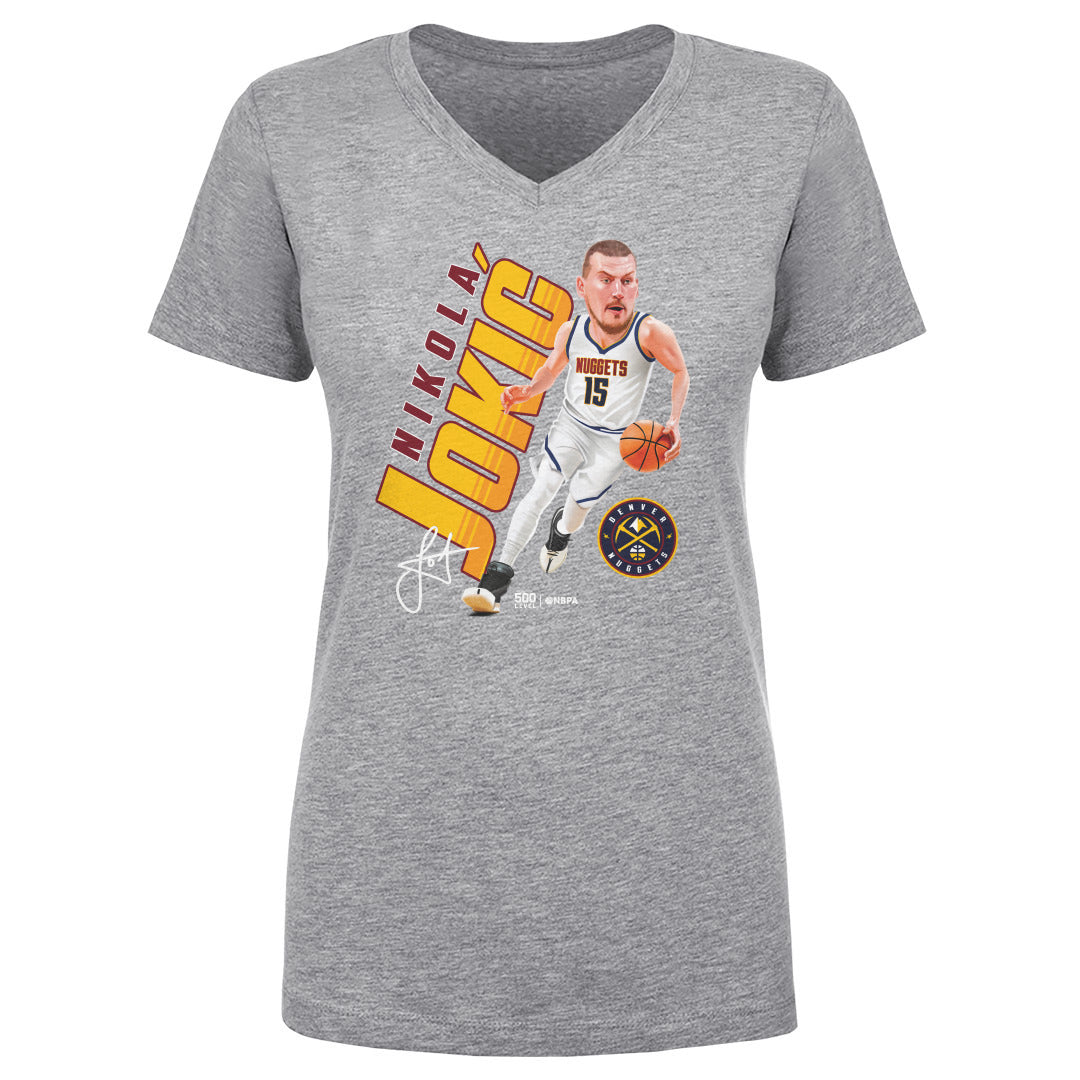 Nikola Jokic Women's V-Neck T-Shirt | 500 LEVEL