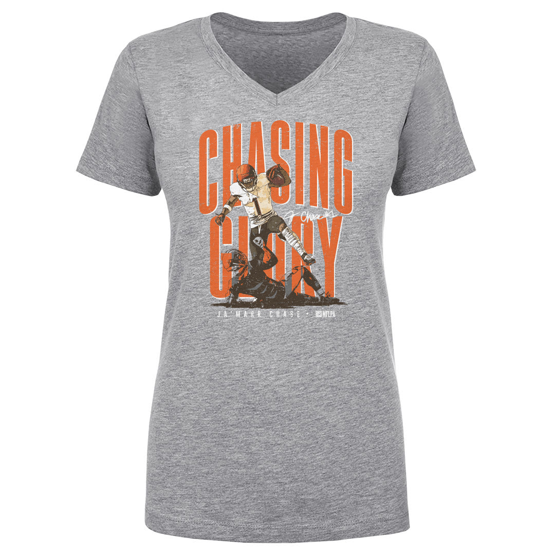 Ja'Marr Chase Women's V-Neck T-Shirt | 500 LEVEL