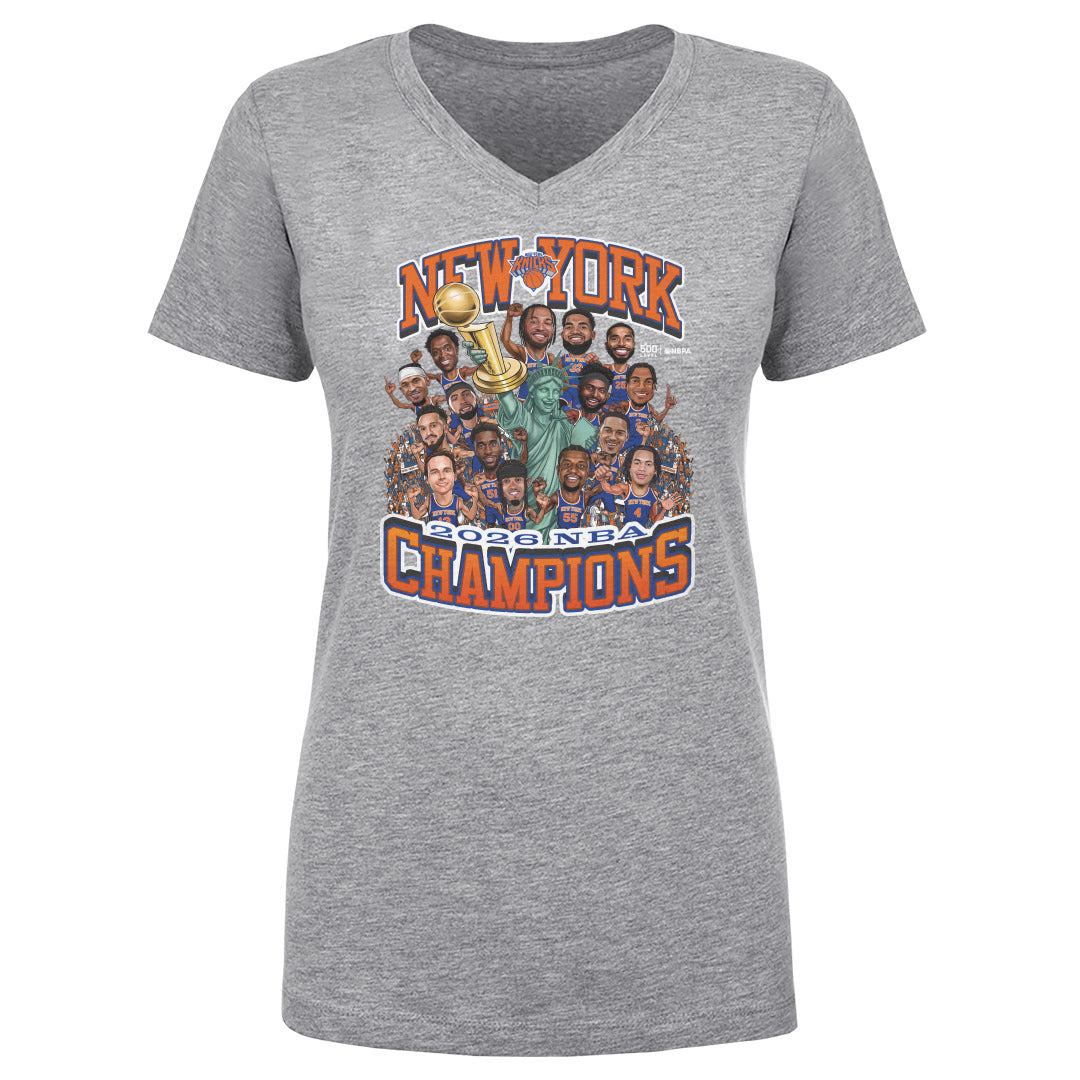 New York Knicks Women's V-Neck T-Shirt | 500 LEVEL