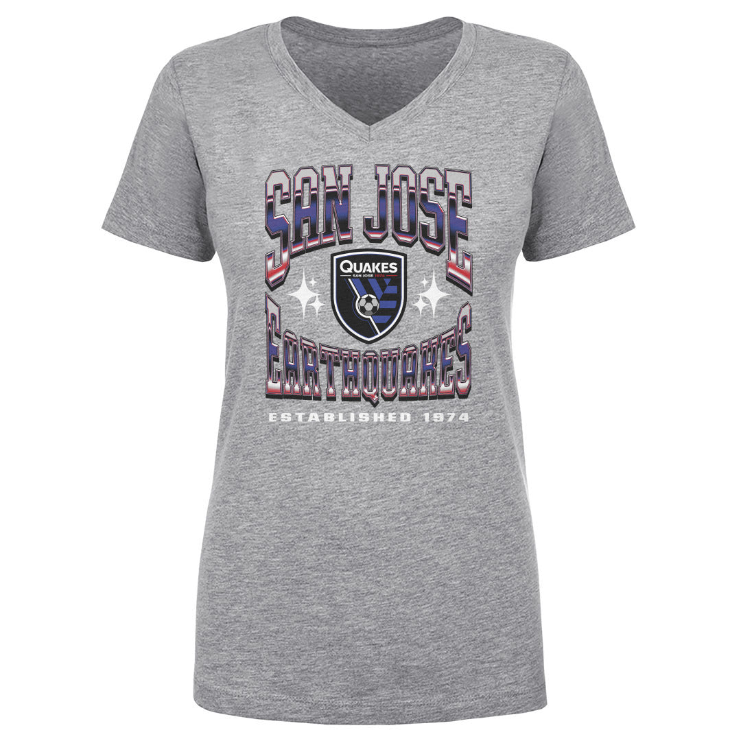 San Jose Earthquakes Women's V-Neck T-Shirt | 500 LEVEL