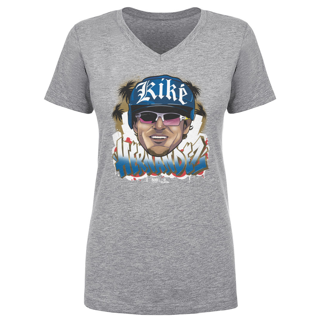 Enrique Hernandez Women's V-Neck T-Shirt | 500 LEVEL