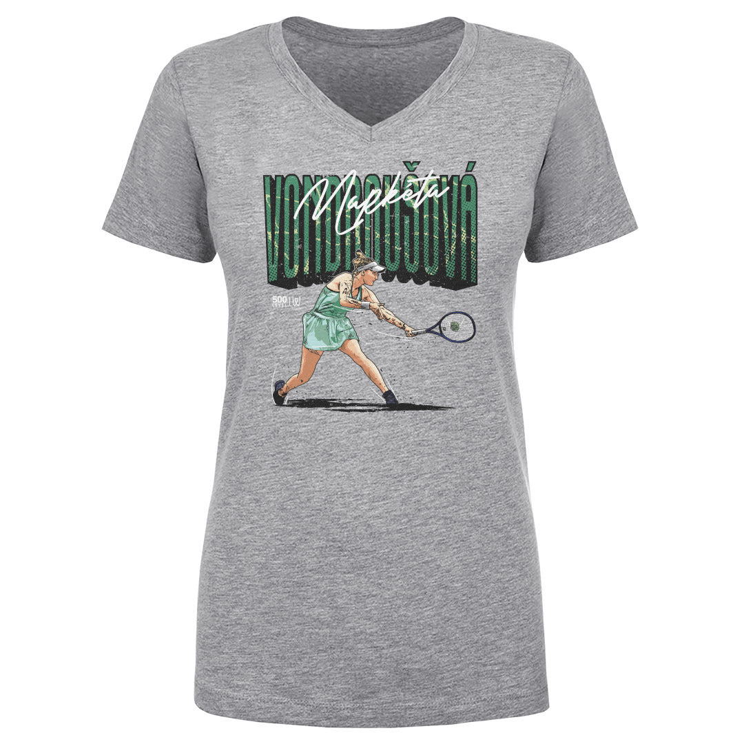 Marketa Vondrousova Women's V-Neck T-Shirt | 500 LEVEL