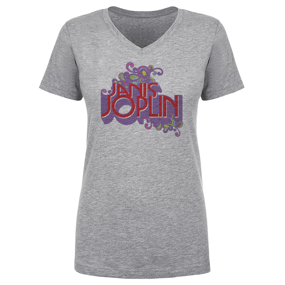 Janis Joplin Women's V-Neck T-Shirt | 500 LEVEL