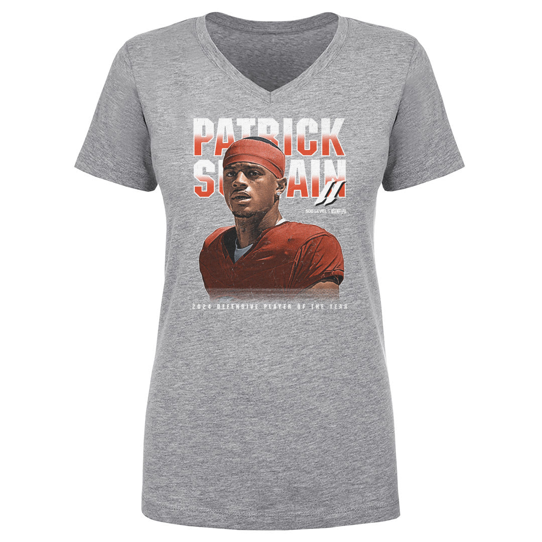 Patrick Surtain II Women's V-Neck T-Shirt | 500 LEVEL