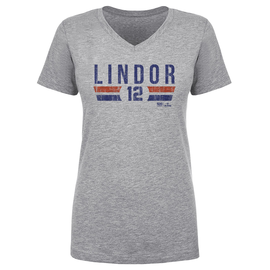 Francisco Lindor Women's V-Neck T-Shirt | 500 LEVEL