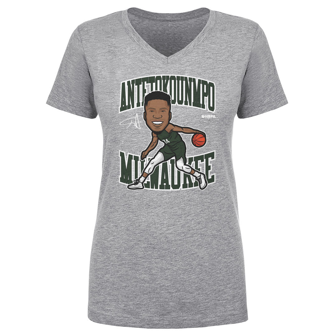 Giannis Antetokounmpo Women's V-Neck T-Shirt | 500 LEVEL