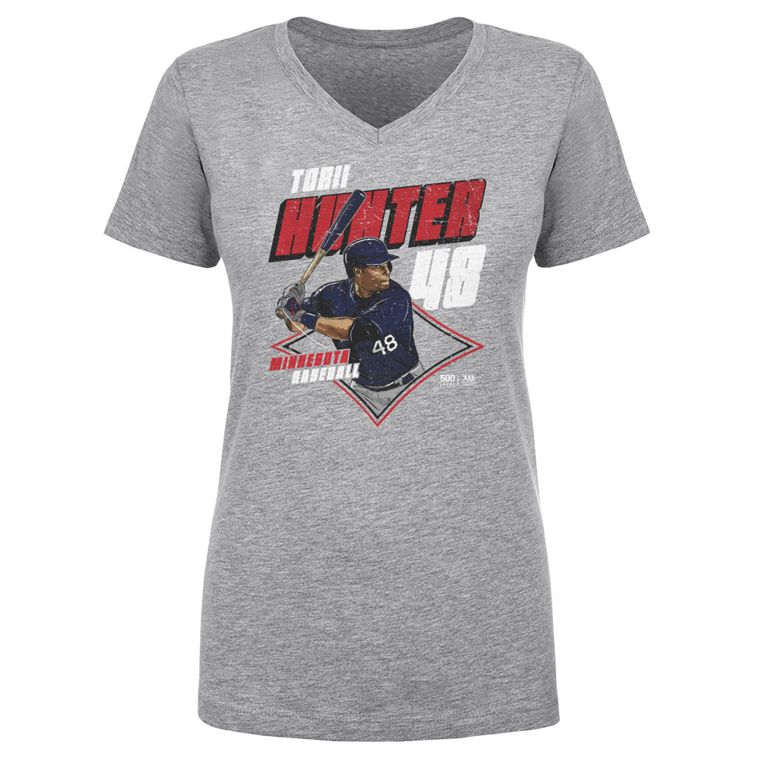 Torii Hunter Women's V-Neck T-Shirt | 500 LEVEL