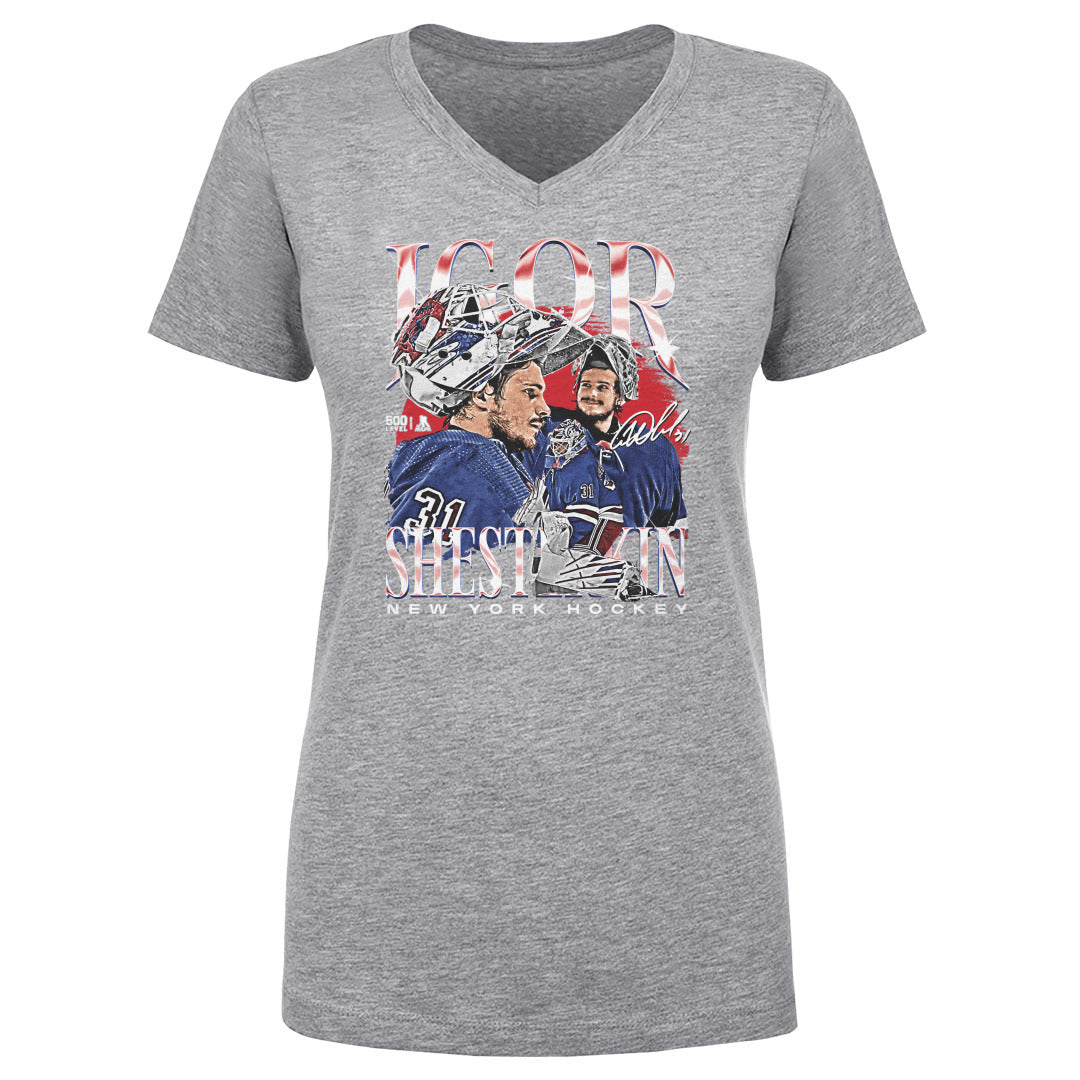 Igor Shesterkin Women's V-Neck T-Shirt | 500 LEVEL