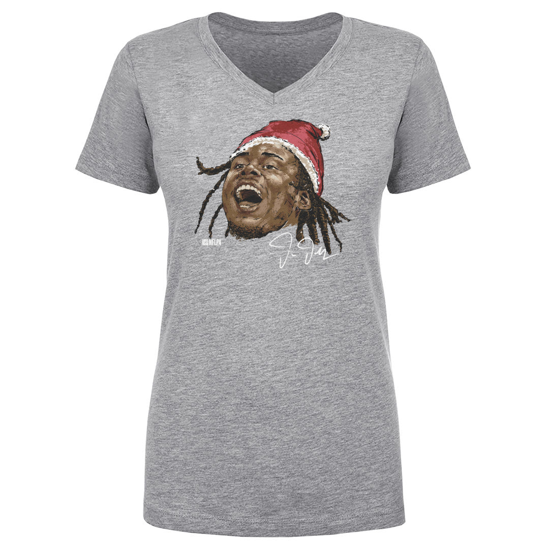 Justin Jefferson Women's V-Neck T-Shirt | 500 LEVEL