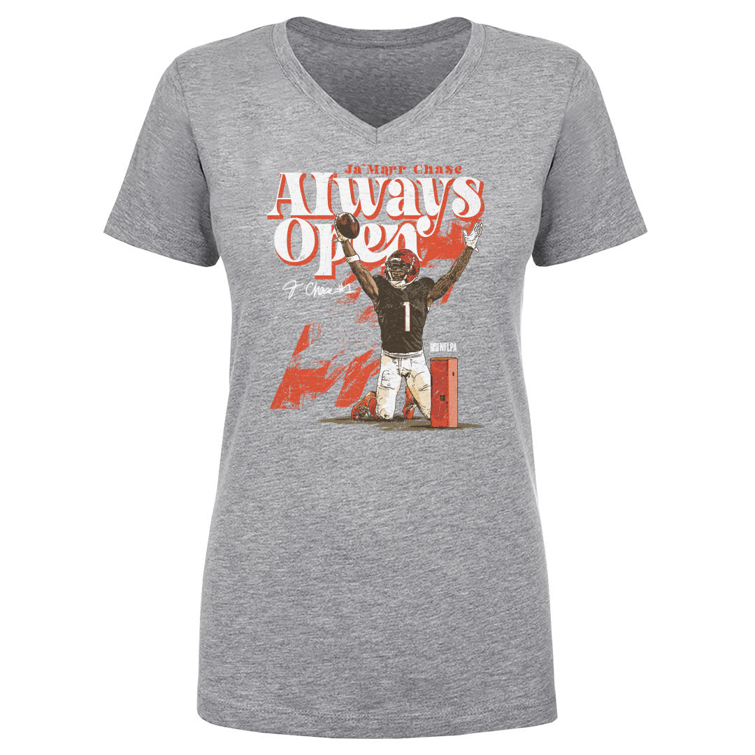 Ja'Marr Chase Women's V-Neck T-Shirt | 500 LEVEL