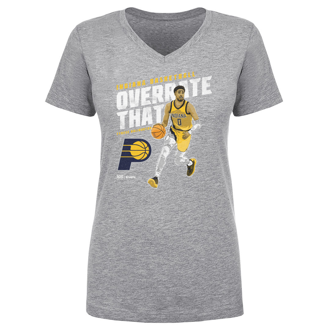 Tyrese Haliburton Women's V-Neck T-Shirt | 500 LEVEL