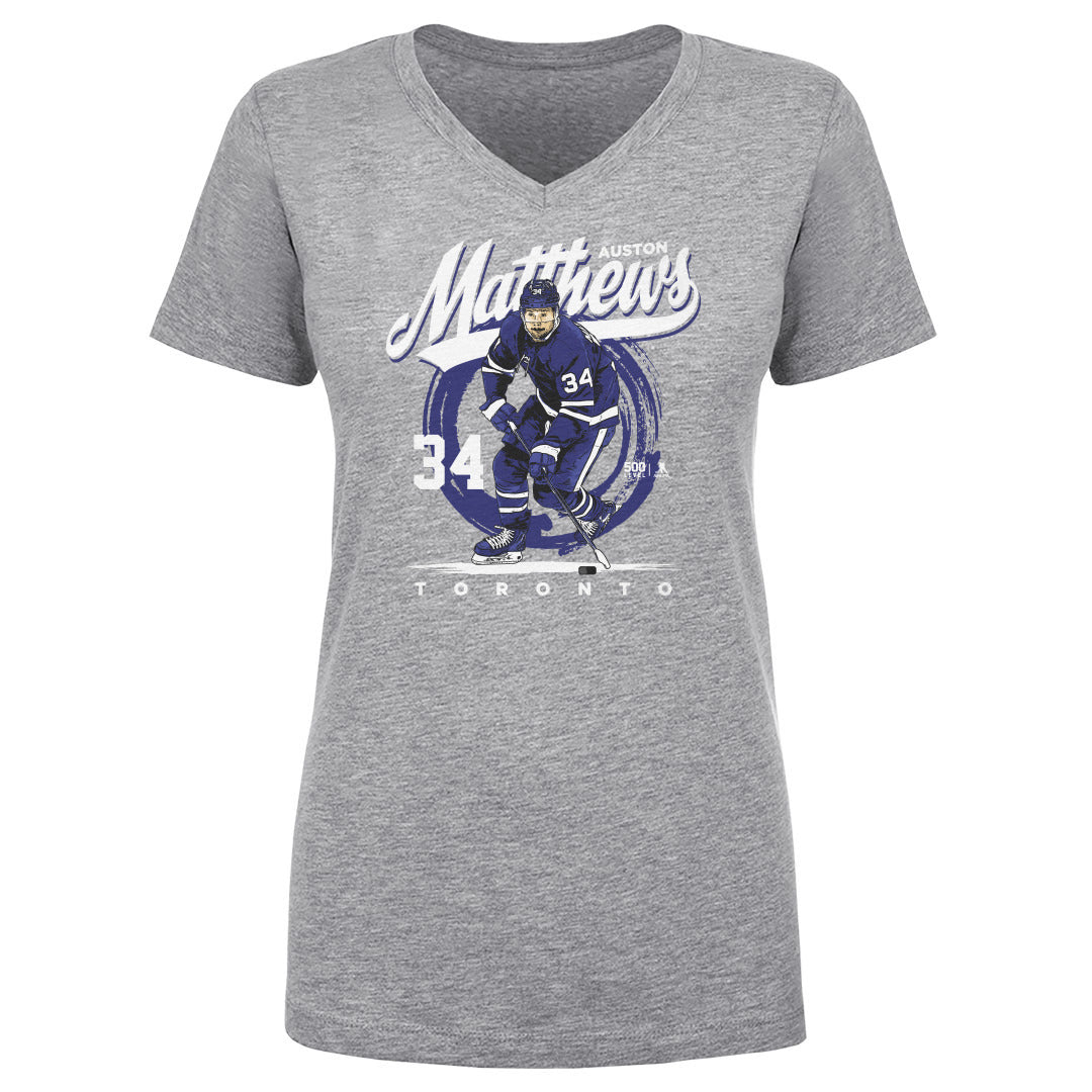 Auston Matthews Women's V-Neck T-Shirt | 500 LEVEL